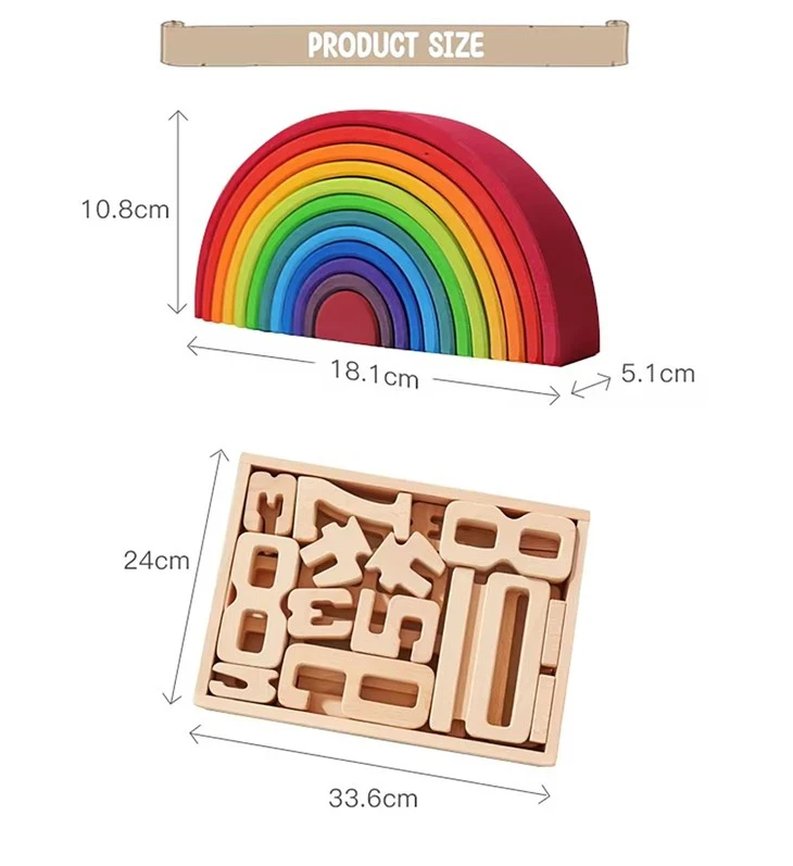 Wooden Stacking Rainbow Toy factory